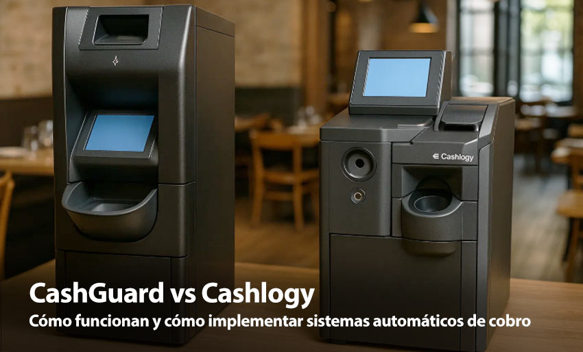 Cómo funcionan y cómo implementar sistemas automáticos de cobro: CashGuard vs Cashlogy